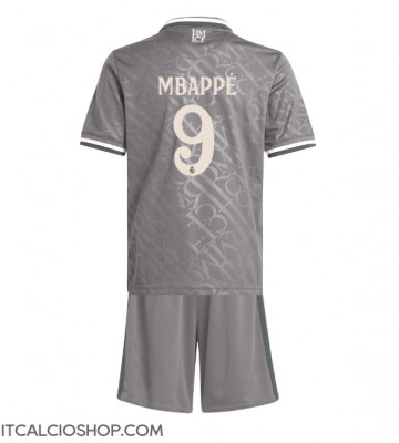 Real Madrid Kylian Mbappe #9 Terza Maglia Bambino 2024-25 Manica Corta (+ Pantaloni corti)